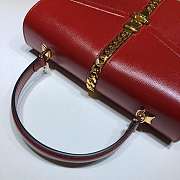 Gucci Sylvie 1969 Small Top Handle Bag Red 602781 26x19x10.5cm - 4