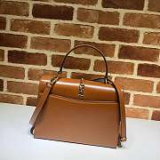 Gucci Sylvie 1969 Small Top Handle Bag Brown 602781 26x19x10.5cm - 5