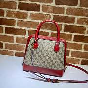 Gucci Horsebit 1955 Small Top Handle GG Red 621220 25 x 24 x 9 cm - 2