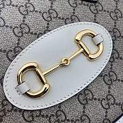 Gucci Horsebit 1955 Small Top Handle GG White 621220 25x24x9cm - 3