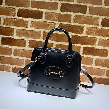 Gucci Horsebit 1955 Small Top Handle Black 621220 25x24x9cm