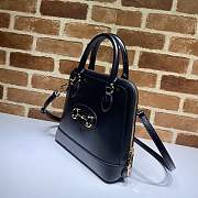 Gucci Horsebit 1955 Small Top Handle Black 621220 25x24x9cm - 3