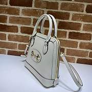 Gucci Horsebit 1955 Small Top Handle White 621220 25x24x9cm - 4