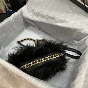 Chanel Mini Flap Bag Shearling Lambskin Black AS2885 15×11×4.5cm - 6