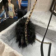 Chanel Mini Flap Bag Shearling Lambskin Black AS2885 15×11×4.5cm - 4