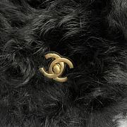 Chanel Mini Flap Bag Shearling Lambskin Black AS2885 15×11×4.5cm - 3