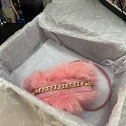 Chanel Mini Flap Bag Shearling Lambskin Pink AS2885 15×11×4.5cm - 5