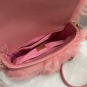 Chanel Mini Flap Bag Shearling Lambskin Pink AS2885 15×11×4.5cm - 4