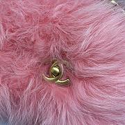 Chanel Mini Flap Bag Shearling Lambskin Pink AS2885 15×11×4.5cm - 2