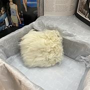 Chanel Mini Flap Bag Shearling Lambskin White AS2885 15×11×4.5cm - 6