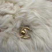 Chanel Mini Flap Bag Shearling Lambskin White AS2885 15×11×4.5cm - 2