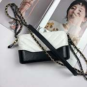 Chanel Gabrielle Clutch White/Black A94505 18x6x11cm - 4
