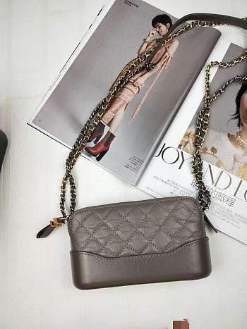 Chanel Gabrielle Clutch Gray A94505 18x6x11cm