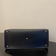 Fendi Medium Way Leather Shoulder Bag Black 8BH391 40x18x30cm - 4