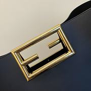 Fendi Medium Way Leather Shoulder Bag Black 8BH391 40x18x30cm - 5
