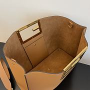 Fendi Medium Way Leather Shoulder Bag Brown 8BH391 40x18x30cm - 2