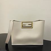 Fendi Medium Way Leather Shoulder Bag White 8BH391 40x18x30cm - 1