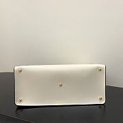 Fendi Medium Way Leather Shoulder Bag White 8BH391 40x18x30cm - 4
