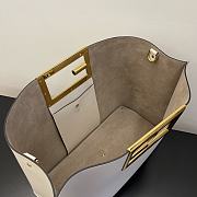 Fendi Medium Way Leather Shoulder Bag White 8BH391 40x18x30cm - 3