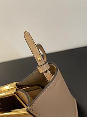Fendi Small Way Leather Shoulder Bag Beige 8BS054 20x9x17cm - 5
