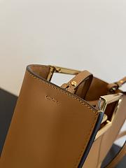 Fendi Small Way Leather Shoulder Bag Brown 8BS054 20x9x17cm - 4