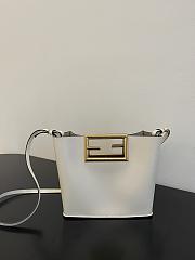 Fendi Small Way Leather Shoulder Bag White 8BS054 20x9x17cm - 1