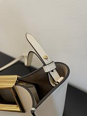 Fendi Small Way Leather Shoulder Bag White 8BS054 20x9x17cm - 6