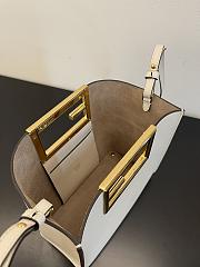 Fendi Small Way Leather Shoulder Bag White 8BS054 20x9x17cm - 5