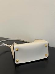 Fendi Small Way Leather Shoulder Bag White 8BS054 20x9x17cm - 2