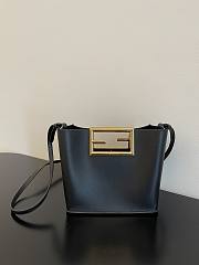 Fendi Small Way Leather Shoulder Bag Black 8BS054 20x9x17cm - 1