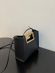Fendi Small Way Leather Shoulder Bag Black 8BS054 20x9x17cm - 6