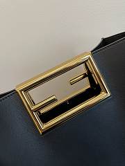 Fendi Small Way Leather Shoulder Bag Black 8BS054 20x9x17cm - 2