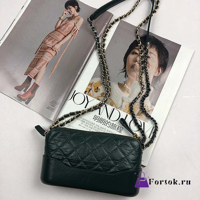 Chanel Gabrielle Clutch Dark Green A94505 18x6x11cm - 1