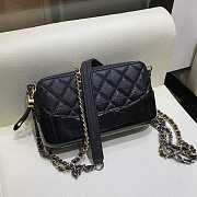 Chanel Gabrielle Clutch Black In Grain Leather A94505 18x6x11cm - 1