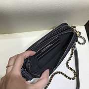 Chanel Gabrielle Clutch Black In Grain Leather A94505 18x6x11cm - 6
