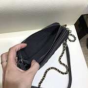 Chanel Gabrielle Clutch Black In Grain Leather A94505 18x6x11cm - 3