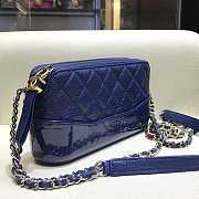 Chanel Gabrielle Clutch In Grain Leather Dark Blue A94505 18x6x11cm - 5