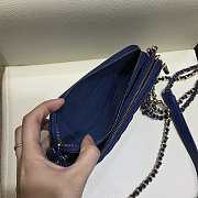 Chanel Gabrielle Clutch In Grain Leather Dark Blue A94505 18x6x11cm - 4