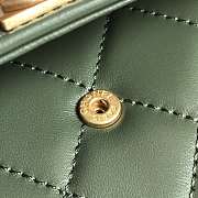 Chanel Long Wallet Smooth Leather Olive Green A80286 19x10.5x3cm - 2