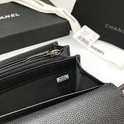 Chanel Long Wallet Smooth Leather Black & Silver-tone Metal A80286 19x10.5x3cm - 5