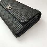 Chanel Long Wallet Smooth Leather Black & Silver-tone Metal A80286 19x10.5x3cm - 3