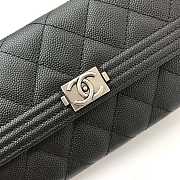 Chanel Long Wallet Smooth Leather Black & Silver-tone Metal A80286 19x10.5x3cm - 2