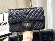 Chanel Mini 2.55 Tasche Black & Silver Metal AS0874 20x15.5×6cm - 4