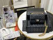 Chanel Mini 2.55 Tasche Black & Gold Metal AS0874 20x15.5×6cm - 3