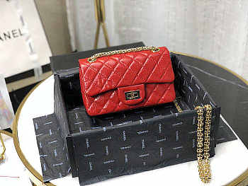 Chanel Mini 2.55 Tasche Red AS0874 20x15.5×6cm