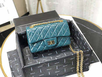 Chanel Mini 2.55 Tasche Tiffany Blue AS0874 20x15.5×6cm