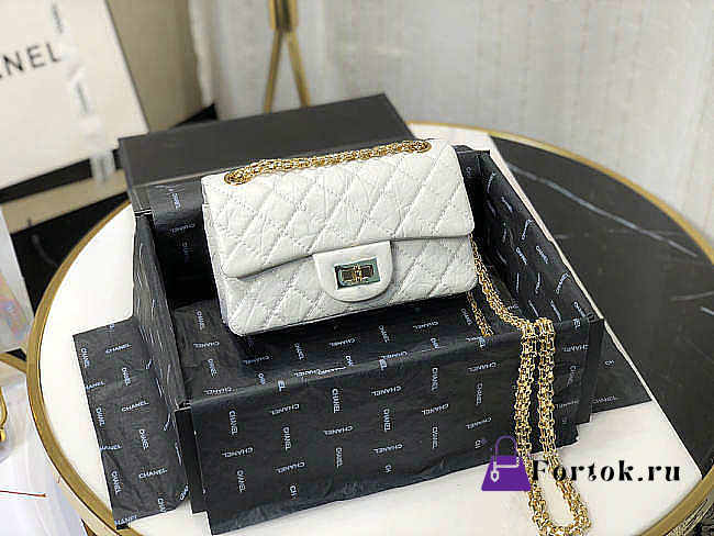 Chanel Mini 2.55 Tasche White AS0874 20x15.5×6cm - 1
