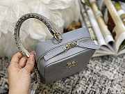 Chanel Vertical Camera Bag Gray AS1753 17.5x14x7cm - 6