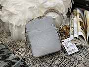 Chanel Vertical Camera Bag Gray AS1753 17.5x14x7cm - 4