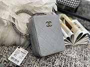 Chanel Vertical Camera Bag Gray AS1753 17.5x14x7cm - 3